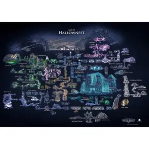 Hollow Knight Map Of Hallownest Poster, Hollow Knight Wall Décor