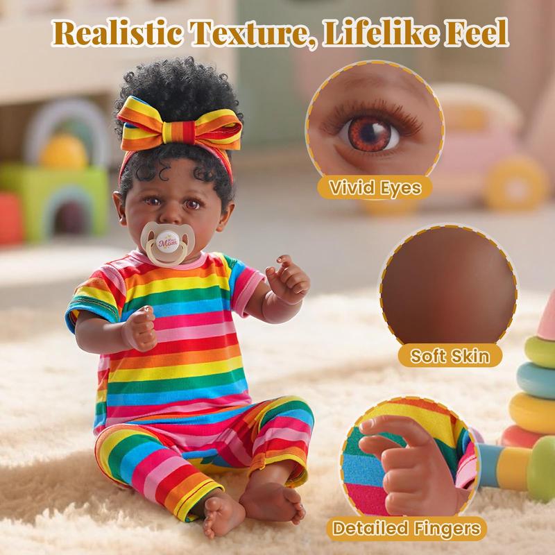 Babeside Newborn Real Life Reborn Baby Doll Dark Skin Black African American Toddler Doll Laney with Cloth Body for Kids Age 3 Rebornbabydoll Babeside Newborn Real Life Reborn Baby Doll Dark Skin Black African American Toddler Doll Laney with Cloth Body for Kids Age 3 Rebornbabydoll