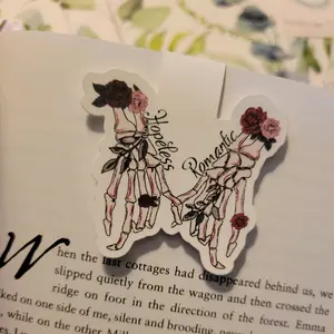 Hopeless Romantic Skeleton Hands Magnetic Bookmark