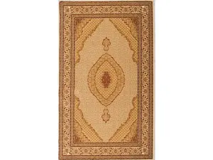 HomeRoots 635287 Ethnic Area Rug, 2 ft. x 4 ft., Red & Beige Moroccan Style, Ethnic Area Rugs