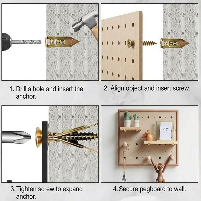 Heavy Duty Self-Drilling Anchors & Mounting Screws Kit - High-Quality Metal Hardware, 40/80/120 Sets (40-set Value Option), No-Drill Mount, Expanding Hold, Multi-Material Fit, DIY Simple, Metal Stands Up to Daily Use for Home