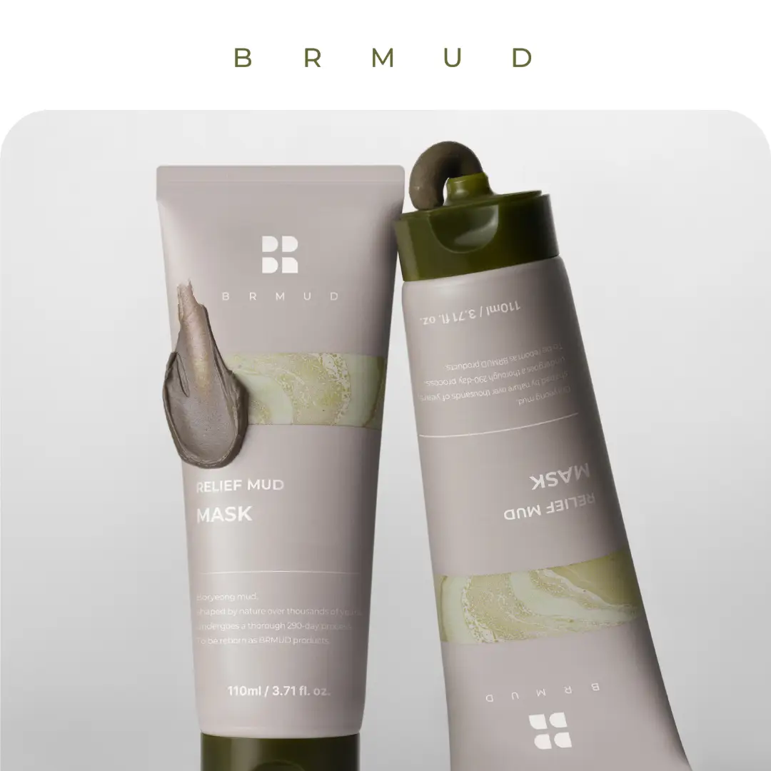 Official Shop BRMUD Relief Mud Mask 110ML 30 Boryeong Mud Formula for Deep Cleansing Hydration Moisturizing Brightening Skin Care Treatment