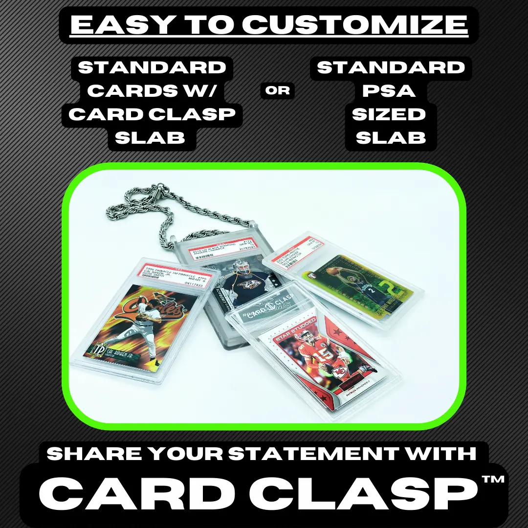 Card Clasp Wearable Card Necklace Display Case (Moon White) I PSA Sized Graded  Card Necklace I Protector I Fits PSA, Pokemon - TikTok Shop