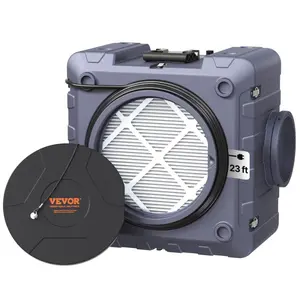 VEVOR Air Scrubber with 3-Stage Filtration, Stackable Negative Air Machine 550 CFM, Air Cleaner with MERV10, Carbon, H13 HEPA, for Home, Industrial and Commercial Use