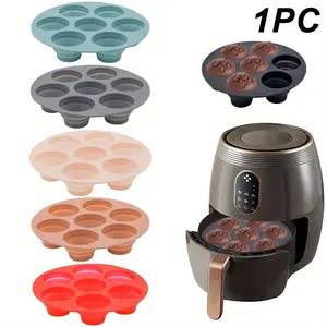 1PC Silicone Air Fryer Baking Mold - Collapsible, Non-Stick for Cakes, Cupcakes, Muffins, Egg Bites - Perfect for Kitchen Tool，Air Fryer Accessories