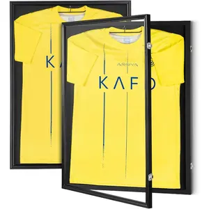 VEVOR Jersey Display Frame Case, 24x 32x 1.5 in, Large Lockable Sport Jersey Shadow Box with 98 UV Protection PC Glass and Hangers, for Baseball Basketball Football Hockey Shirt and Uniform, BlackVEVOR Super Brand Day