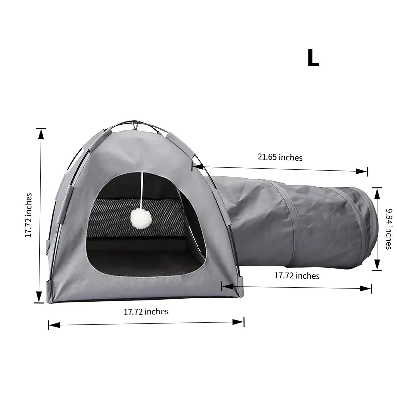 Tunnel tent nest gray L