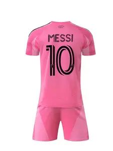 Breathable Sports Set, Boys Girls Football, Messi 10 Christmas Gift, Casual Training Clothes, Short Sleeve and Shorts, Soccer Shorts, Sporty Breathable Outfits