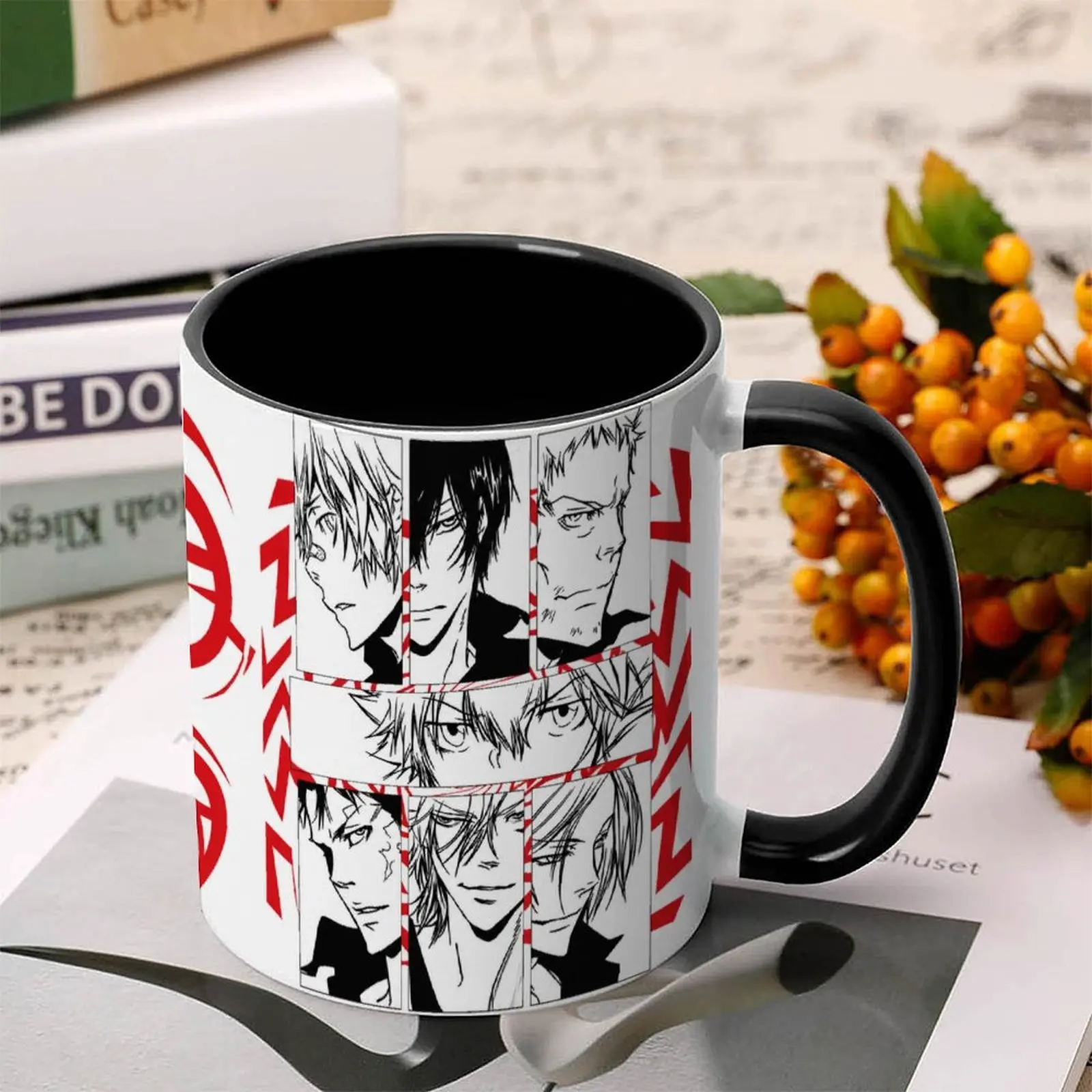 Reborn Anime Mug , Retro Coffee Cup, Otaku Gift Mug, Kawaii Art Mug, Custom Anime Mug, Minimalist Mug, Cute Ceramic Mug, Manga Lover Mug