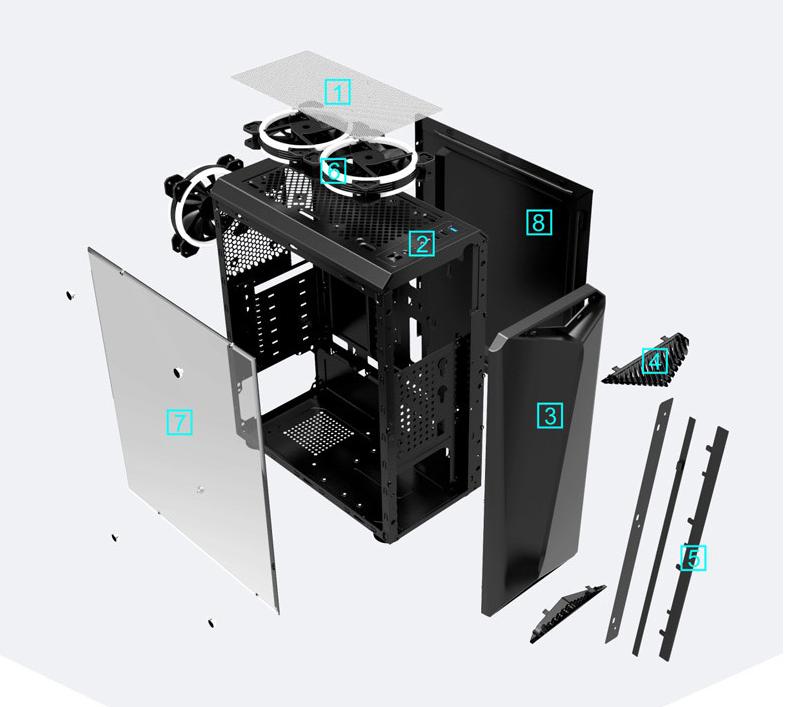 Streamer Computer Case Desktop DIY Full Side Transparent Advanced XT View PC Case pccase