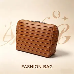 Foldable Waterproof Makeup Bag, Large Capacity Upright Travel Toiletry Organizer with Multiple Compartments, Brush Holder, Thickened Zipper & Dividers, Medium Cosmetic Bag for Home Travel Business Trip
