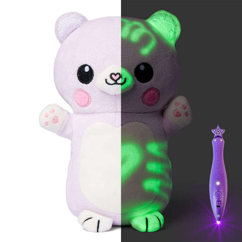 GlowBabies Small Magical Mini Plushes 100% Glow-in-the-Dark With Bolderglow Light Pen Included Mess-Free Fun for Kids Ages 3+