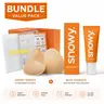 Snowy Body-Adhesive Push-Up Sticky Bra Inserts - Double-Sided Glue, 2-Cup Size Boost, Perky Lift, Cotton, Sweat-Resist Hold, Washable Reusable, All Day Secure, All Season Feminine Essential Underwear