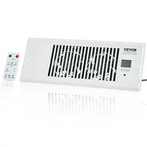 fathersdaygift VEVOR Register Booster Fan, Quiet Vent Booster Fan Fits 4x 12 Register Holes, with Remote Control and Thermostat Control, Adjustable Speed for Heating Cooling Smart Vent, White