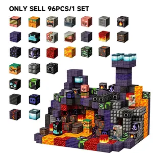 100 Pieces Magnetic Building Blocks Set, Creative Scene Construction Toy, Stem Educational Kit for Kids Aged 3+, Magnetic Puzzle Blocks, Building Block Sets, Construction Stacking Blocks