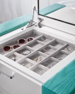 Häfele Luxury Jewelry Tray Organizer | 22-15/16" Wide Drawer Insert