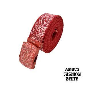 Canvas Military Bandana Belt/ Bandana Belt/ Paisley Bandana Belt/ Fashion Belt