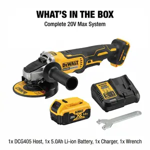 Dewalt DCG405-125 20V Angle Grinder Kit One Battery Charger Metal Cutting Electric Wrench