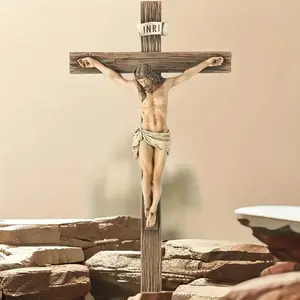 Traditional resin cross pendants, religious home decorations suitable for Christmas, Easter and New Year, universal decorative items, seasonal wall hanging decorations, religious supplies