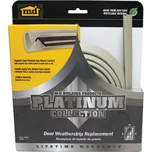 MD 91892 84 in. Beige Platinum Collection Replacement Door Weatherstrip