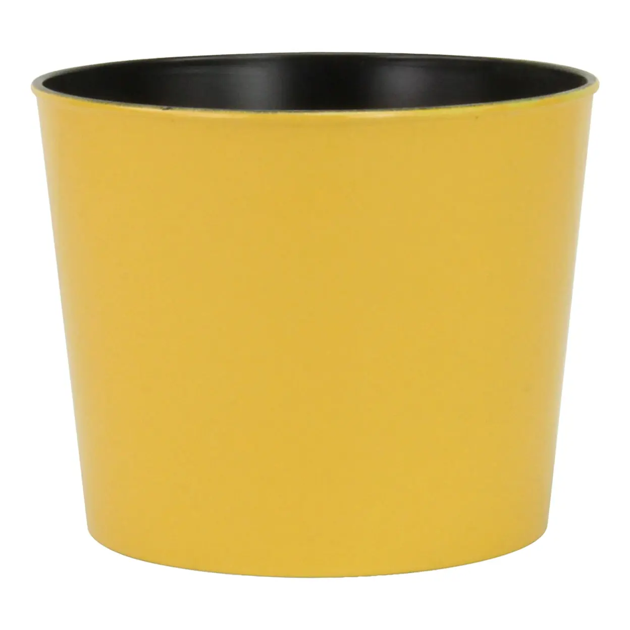 Cheungs PP-102Y Recycled Plastic Flower Pots & Planters, 5.75 x 7 x 7 in. Round Tapered Yellow Planter, Clean Functional Pot for Indoor or Outdoor Plants, 2 Lbs