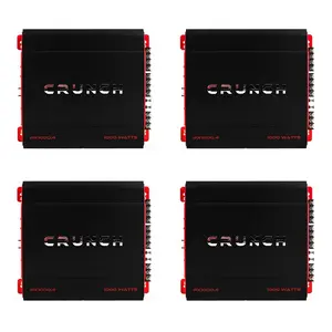 Crunch 4 Channel 1000 Watt Amp A/B Class Car Stereo Amplifier PX-1000.4 (4 Pack)