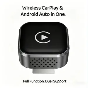 Wireless CarPlay Adapter 2-in-1, 2026 Fast & Stable Car Play Dongle for iPhone & Android, Plug-in Auto Connect, No Latency Dual USB C Car Stereo Upgrade Kit for Road Trip carplay wireless adapter