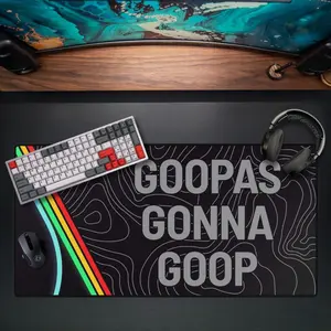 ARC Raiders Goop Inspired Desk Mat – The Burnt Peanut Edition Gaming Mouse Pad, Retro Sci-Fi Goop Pattern, Large Extended Desk Pad for Gamers