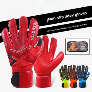 Football goalkeeper gloves, latex finger protection gloves, specialized gloves for competition and training for adults, teenagers, and elementary school students, football equipment soccer goalie