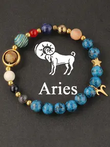 Zodiac Beaded Bracelet for Men & Women, Dainty Crystal Bracelet, Fashion Jewelry Gift Idea, Trendy Versatile Accessory, Perfect Birthday Present