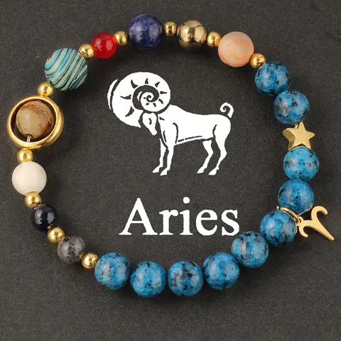Zodiac Beaded Bracelet for Men & Women, Dainty Crystal Bracelet, Fashion Jewelry Gift Idea, Trendy Versatile Accessory, Perfect Birthday Present, Bead Bracelets, Fashionable Bracelet
