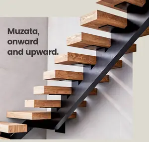 Muzata Floating Stair-Modern Minimalist Design, Space- Saving Indoor Staircase for Stylish Homes Design
