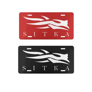 Style Aluminum License Plate - 100% Metal Car Tag, Red & White Hunting-Themed Automotive Exterior Accessory