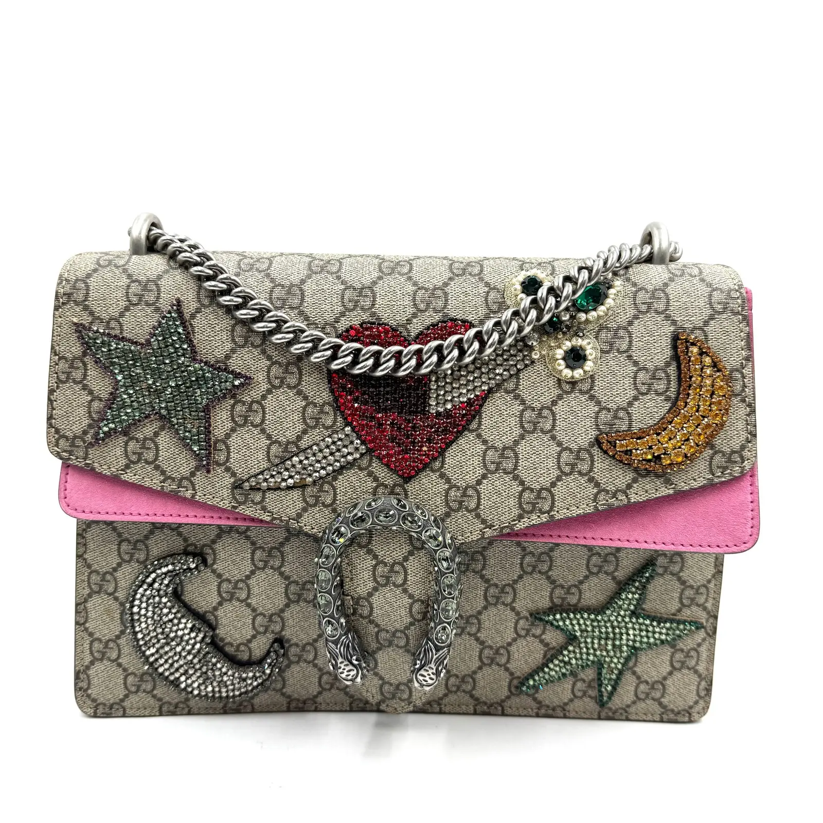 Pre-owned GUCCI As shown Shoulder Bags 0573 Dionysus Shoulder Bag in beige GG Supreme canvas 12.31