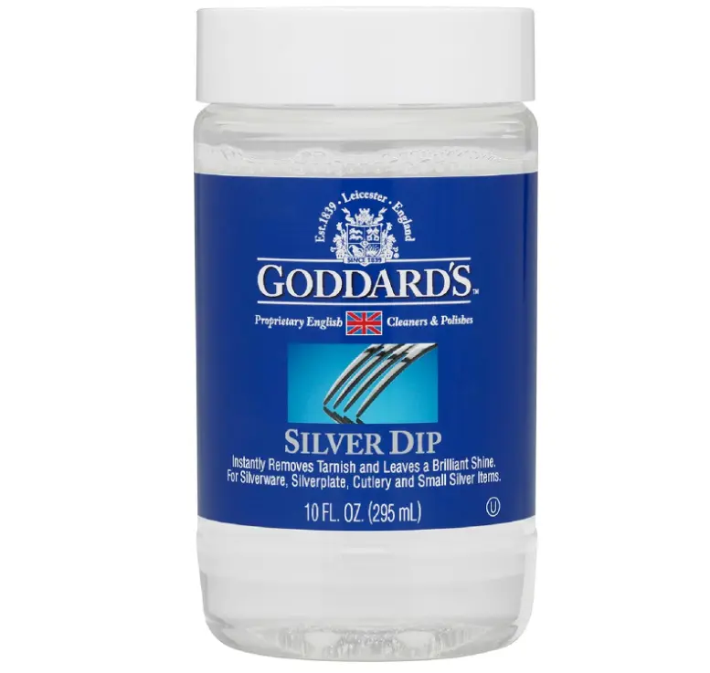 Goddard's Silver Cleaner Dip – Silver Jewelry Cleaner Solution for Filigree Metalwork & Small Items – Professional Use Tarnish Remover – Silverware Cleaning Supplies (10 oz)
