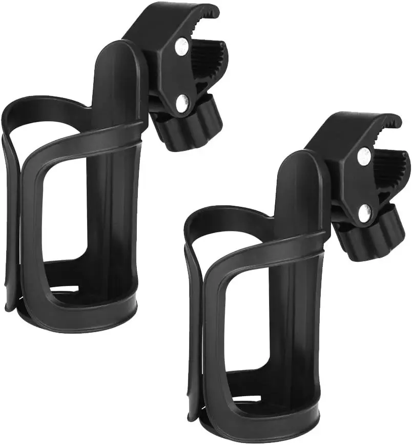 2 Pack Bike Cup Holder Adjustable 360° Rotating Clamp Mount Bottle Holder for Bicycle Motorcycle Scooter Stroller Outdoor