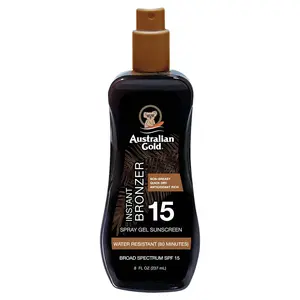 Australian Gold SPF 15 Spray Gel with Bronzer 8oz 8oz