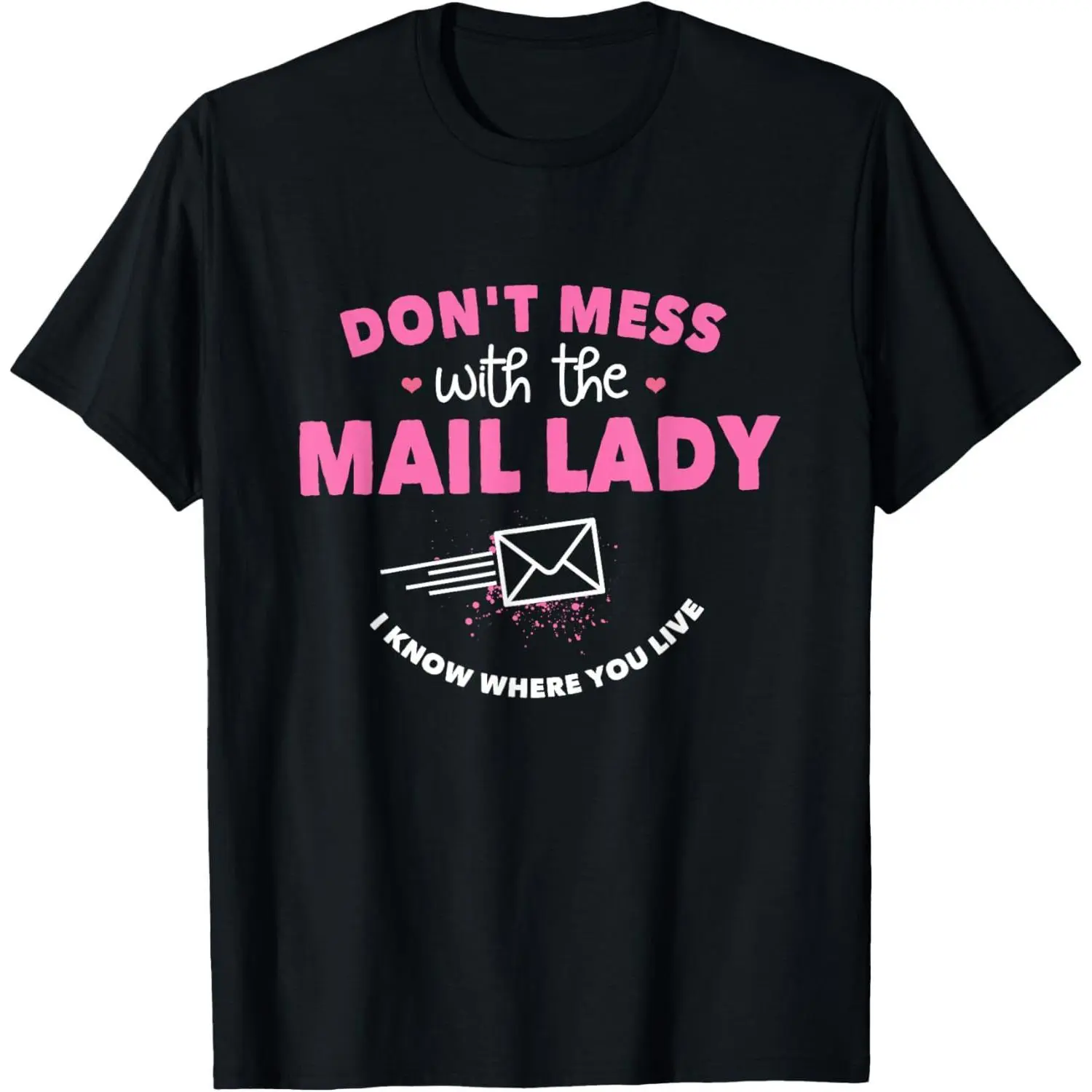 Funny Postal Worker T-shirt for Women, Casual Graphic Print Crewneck Top, Soft Cotton Short Sleeve Streetwear Gift, Shortsleeve, Tshirt, Round Neck, All-Seasons, Breathable, Crew-Neck, All-Season