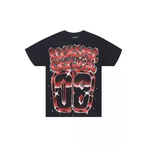 Alisca Black/Red Oversized T-Shirt