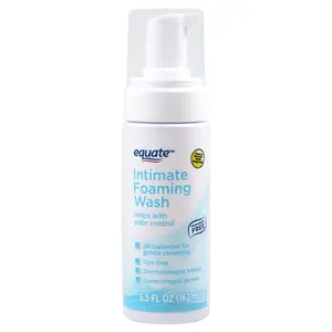 Equate Intimate Sensitive Skin Foaming Wash, 5.5 fl oz, pH-Balanced Feminine Care Intimate Wash for Sensitive Skin
