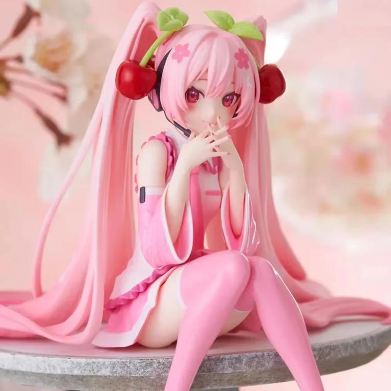 Miku Pink Dress Cherry Blossom Figure - PVC Model Action Toy