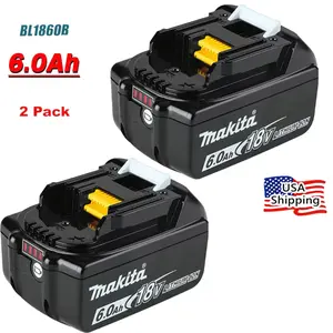 2 x For Makita 18V LXT Lithium-Ion 6.0 Ah  New   Battery Replacement for Makita Power Tool BL1860 BL1860B BL1850