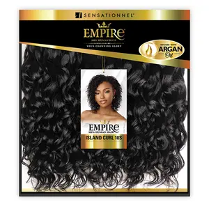 Sensationnel Human Hair Weave Empire 3Pcs Island Curl 10S