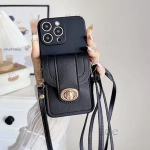 Leather iPhone Wallet Case with Crossbody Strap & Lanyard for iPhone XS Max - Stylish & Functional Design