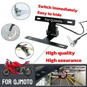 For QJMOTO SRK 600 800 421 License Plate Premium Adjustable License Plate Button Switch Effortless Contro License Plate Bracket