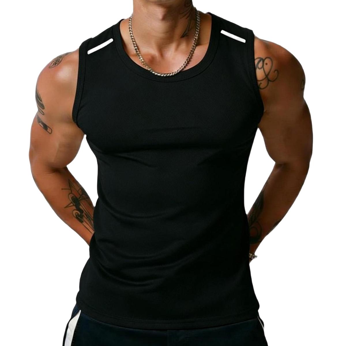 Men’s fitness tank top, casual, soft, sleeveless muscle T-shirt, athletic shirt; men’s crew neck basketball jersey, compression basketball compression shirt, shorts, solid-color sports tank top
