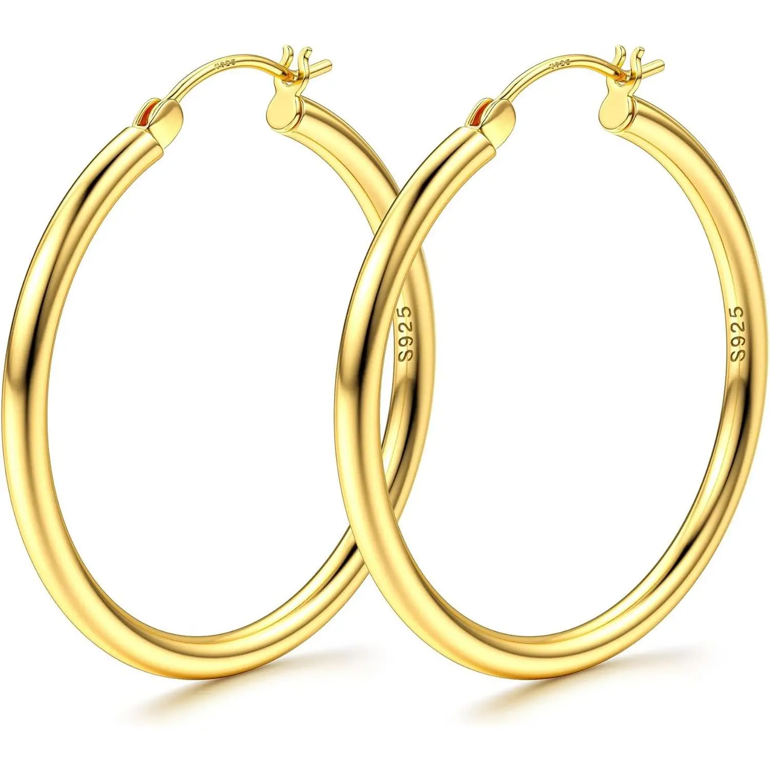 MILACOLATO Hoop Earrings 3mm Chunky Large Big Hoop Earrings Hypoallergenic Lightweight Earrings for Women Men 15/20/30/40/50/60/70mm Earcuff MILACOLATO Hoop Earrings 3mm Chunky Large Big Hoop Earrings Hypoallergenic Lightweight Earrings for Women Men 15/20/30/40/50/60/70mm Earcuff