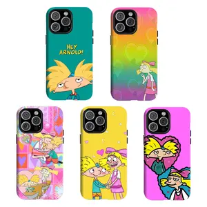 Y-Hey Arnold! Phone Case | Arnold & Helga Retro 90s Cartoon Aesthetic,Having good protective properties,for iPhone 16 15 14 13 12 11 17Pro Max,for Samsung S25 S24 S23 S22 Ultra,Protective Cover