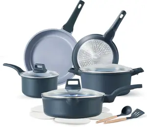 14 Pcs Ceramic Cookware Set, Pots and Pans Set Non Stick with Ceramic Coating, Induction Kitchen Sets