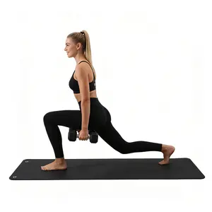 Commercial Hanging Yoga Mat 56x24 Inch 5mm PVC, Reinforced Holes for Group Fitness, Pilates, Home Gym Workouts, Multicolor